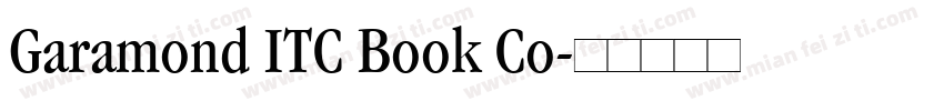 Garamond ITC Book Co字体转换